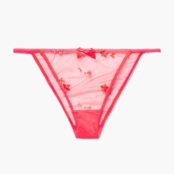 Savage X Fenty Women's FOILED SPRIGS EMBROIDERED STRING BIKINI 3X NWT PLUS SIZE - Picture 1 of 4